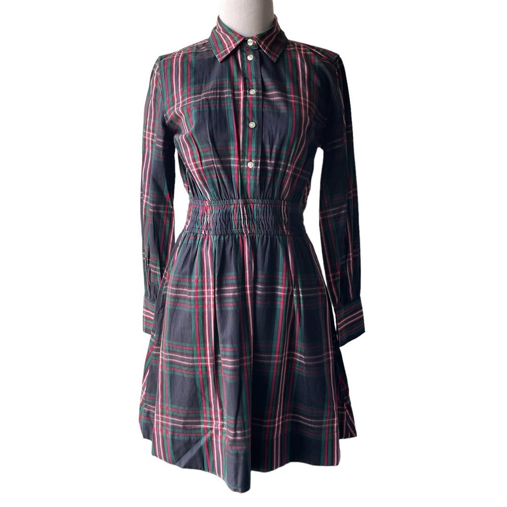 Free Assembly XS Plaid Mini Dress NWT Green Red